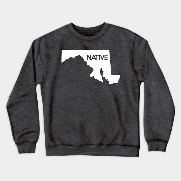 Maryland Native Pride MD Crewneck Sweatshirt by mindofstate